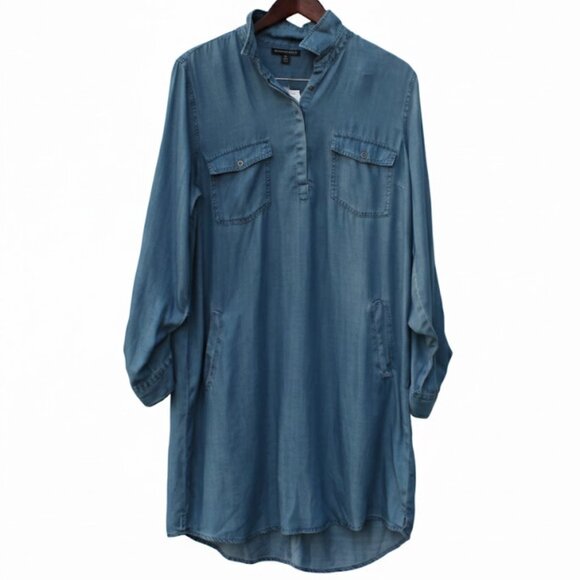 Saks Fifth Avenue Tops - NWT Saks Fifth Avenue | 100% Lyocell Denim Popover Shirt Dress - Large